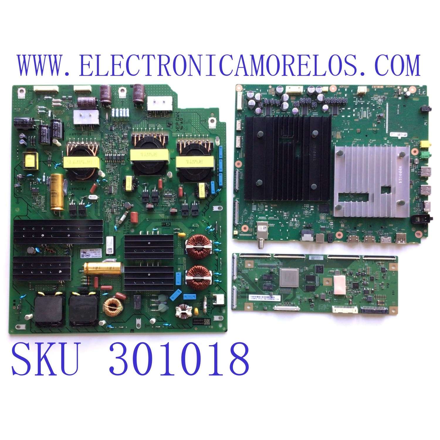 KIT DE TARJETAS PARA TV SONY / MAIN A5026193A / 1-010-522-31/ A-5026-193-A / FUENTE 101055211 / 101055911 / APS-438 / T-CON 6871C-6380C / 6870C-0848E / LE550PQL(HP)(A2) / PANEL YDBO055UTG01 / MODELO XR-55A90J / XR55A90J	